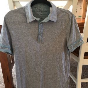 Banana Republic Gray Heathered Polo Shirt